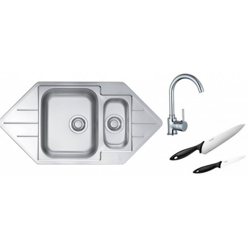 ALVEUS Set drez Line 40 nerez + batérie Tessa chróm + 2 nože Fiskars ZADARMO