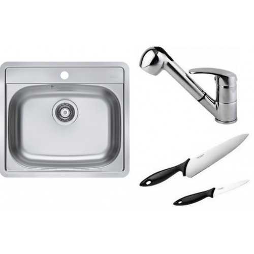 ALVEUS Set drez More 10 nerez + batérie Oaza II chróm + 2 nože Fiskars ZADARMO