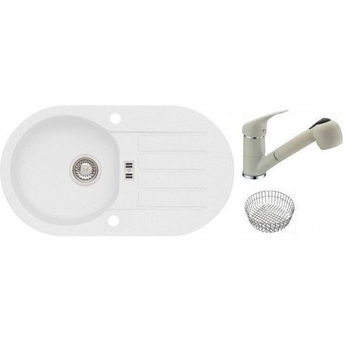 ALVEUS set drez Niagara 40 white + batérie Bora Bora white + odkvapkávací košík Zadarmo