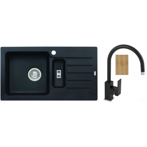 ALVEUS set drez Niagara 70 black + batérie Santo / Lucy black + doska na krájanie Zadarmo