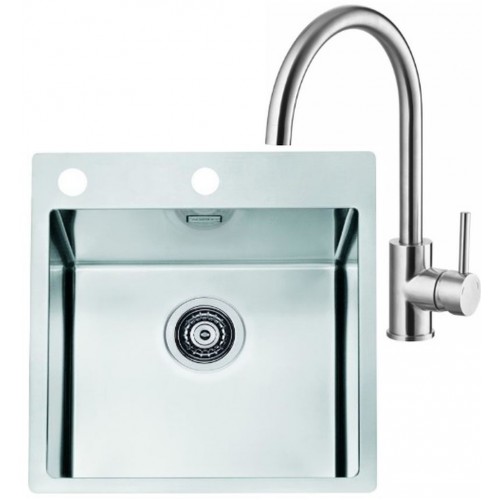 ALVEUS Set drez Pure 30 nerez + batérie Elza kartáčovaná nerez ALVEUS Set drez Pure 30 nerez + batérie Elza kartáčovaná nerez