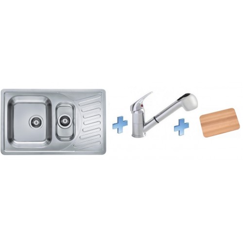 ALVEUS set drez Elegant 110 nerez + batérie Mura + doska na krájanie