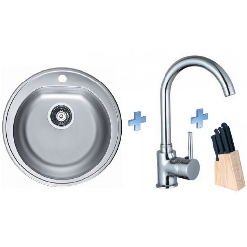 ALVEUS set drez Form 30 satin + batéria Tessa chróm + sada nožov