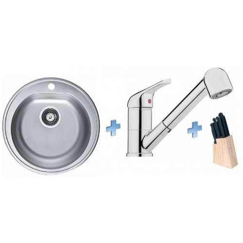 ALVEUS set drez Form 30 satin + batéria Mura chróm + sada nožov