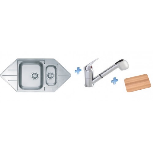 ALVEUS set drez Line 40 nerez + batérie Mura + doska na krájanie