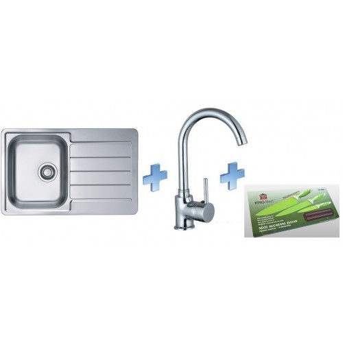 ALVEUS set drez Line 80 satin + batéria Tessa chróm + sada nožov