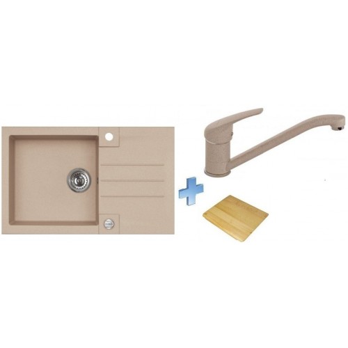ALVEUS set drez Rock 130 beige + doska na krájanie + batéria Rapa Nui beige