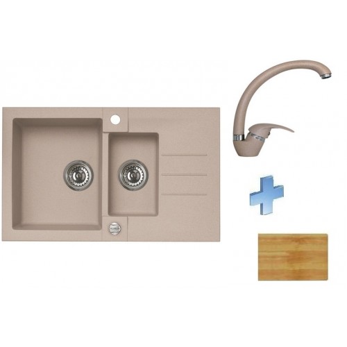 ALVEUS set drez Rock 70 beige + batérie Diana beige + doska na krájanie