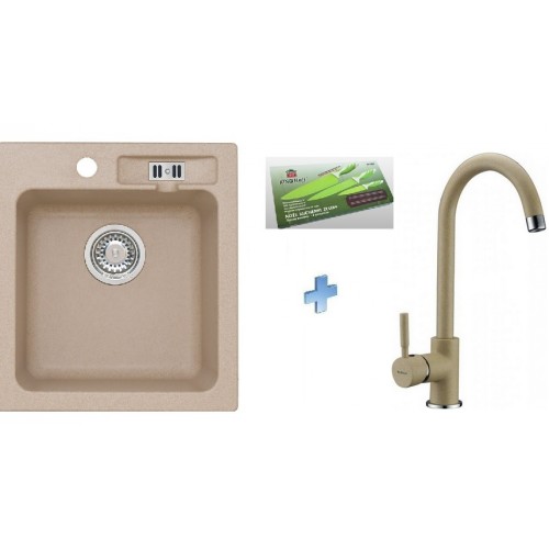 ALVEUS set drez Victoria 20 beige + batéria Layla beige + sada nožov ALVEUS set drez Victoria 20 beige + batéria Layla beige + sada nožov