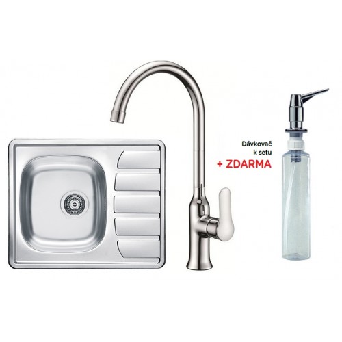 ALVEUS set drez Zoom 10 dekor + batéria Slim chróm + dávkovač zadarmo ALVEUS set drez Zoom 10 dekor + batéria Slim chróm + dávkovač zadarmo