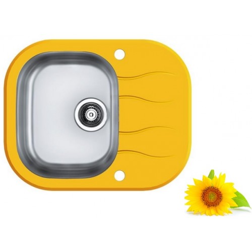 ALVEUS Wave 10 kuchynský drez nerez / sklo, grafika