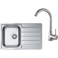 ALVEUS Set LINE 80 drez nerezový 790x500 mm + batéria KARINA chróm
