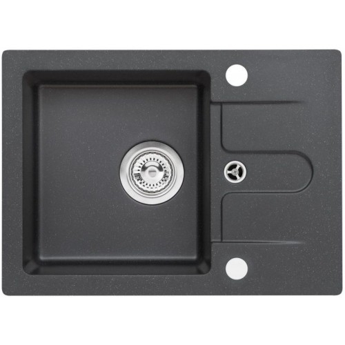 ALVEUS CORTINA 10 kuchynský drez granitový, 580 x 420 mm, sifón + záslepka, čierny ALVEUS CORTINA 10 kuchynský drez granitový, 580 x 420 mm, sifón + záslepka, čierny