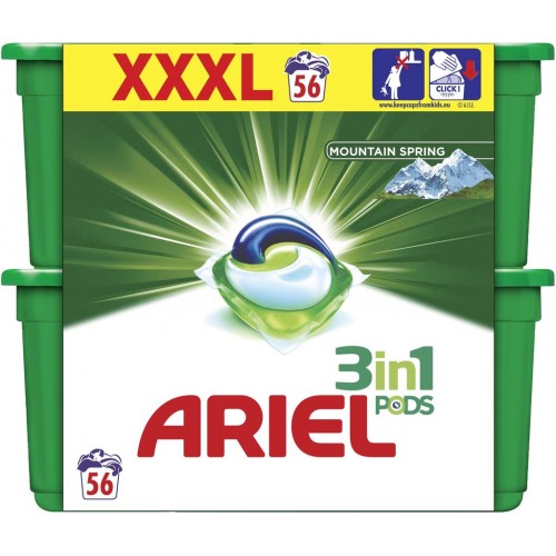 Ariel Mountain Spring 3v1 gelové kapsuly 56 ks