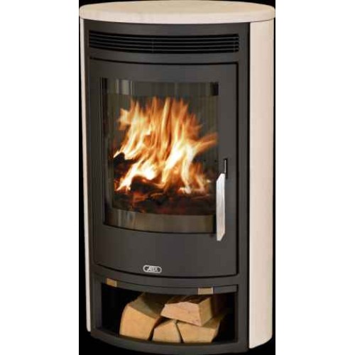 ABX Arktis 4655-6-II, krbové kachle, čierny plech- cream