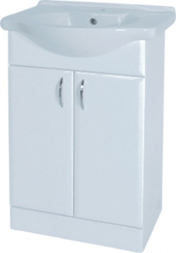 INTEDOOR AZZURRA spodná kúpeľňová skrinka na sokli s keramickým umývadlom AZ55/63