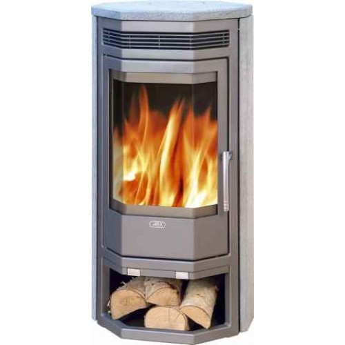 ABX Baltik 4650-4-II krbové kachle na drevo, šedý plech + mastenec, vrátane hornej dosky