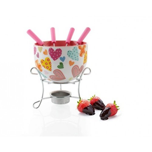 BANQUET 6 dielny fondue set na čokoládu Choco Hearts 17AA1202-A BANQUET 6 dielny fondue set na čokoládu Choco Hearts 17AA1202-A