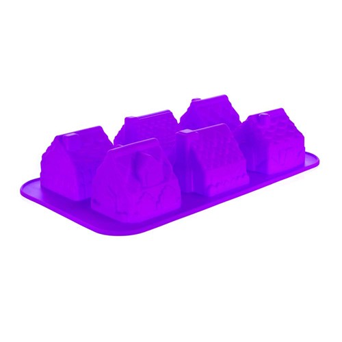 BANQUET Silikónová forma 6 ks domčeky malé 29,5x17,5x6cm Culinaria violet 3120165