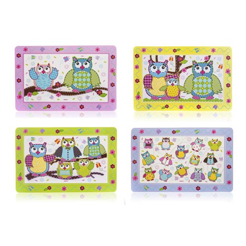 BANQUET OWLS Sada plastového prostierania 43 x 28 cm, 6 ks 12CF43288SET BANQUET OWLS Sada plastového prostierania 43 x 28 cm, 6 ks 12CF43288SET