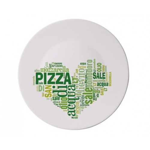 BORMIOLI Tanier PIZZA. 33cm Aj LOVE PIZZA GREEN 05419320F