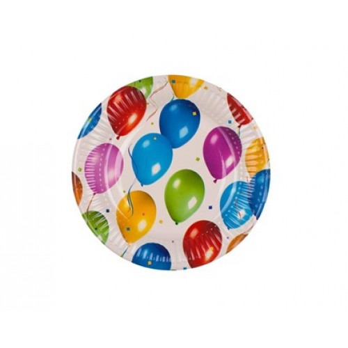 PROCOS Tanier papierový dia 19,5cm, 8ks Balloons 4484425