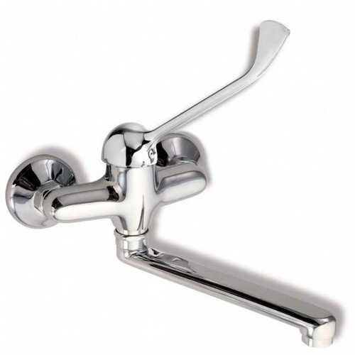 NOVASERVIS METALIA nástenná drezová alebo umývadlová batéria s lekárskou pákou 55077L,0