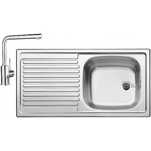 BLANCO set TOP EES drez nerez 860 x 435 mm + MILA batéria chróm