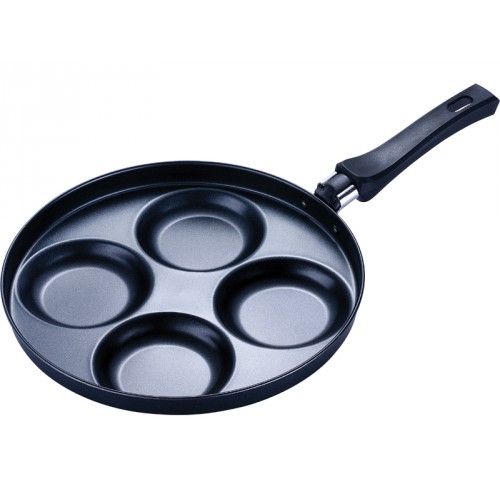 BERGNER Panvica na lievance, uhlíková oceľ, 24,5 cm, čierna, RB-1515