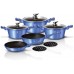 BERLINGERHAUS Royal Blue Metallic Line Sada riadu s mramorovým povrchom 10 ks BH-1658