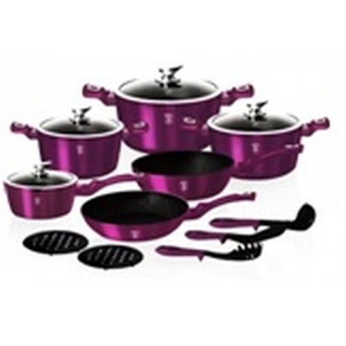 BERLINGERHAUS Royal Purple Metallic Line Sada riadu s mramorovým povrchom 15 ks BH-1662