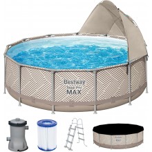 BESTWAY Steel Pro Max Bazénový set 396 x 107 cm, kartušová filtrácia + tienenie 561FY