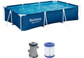 BESTWAY Steel Pro Bazén 300 x 201 x 66 cm, kartušová filtrácia 56411