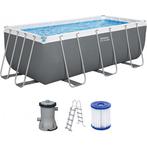 BESTWAY Power Steel Bazénový set 412 x 201 x 122 cm, kartušová filtrácia 56456