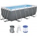 BESTWAY Power Steel Bazénový set 412 x 201 x 122 cm, kartušová filtrácia 56456