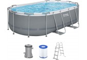 BESTWAY Power Steel Bazénový set 427 x 250 x 100 cm, kartušová filtrácia 56620
