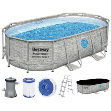 BESTWAY Power Steel Swim Vista Bazénový set 427 x 250 x 100 cm, kartušová filtrácia 56714