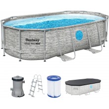 BESTWAY Power Steel Swim Vista Bazénový set 427 x 250 x 100 cm, kartušová filtrácia 56714