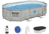 BESTWAY Power Steel Swim Vista Bazénový set 488 x 305 x 107 cm, piesková filtrácia 56946