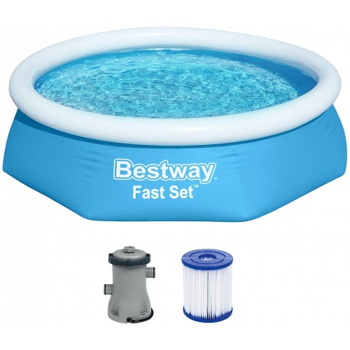 BESTWAY Fast Set Bazén 244 x 61 cm, kartušová filtrácia 57450