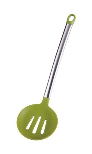 BERGNER Zberačky s otvormi silikónová 35cm FLEXIKITCHEN, farba zelená BG-3363zele