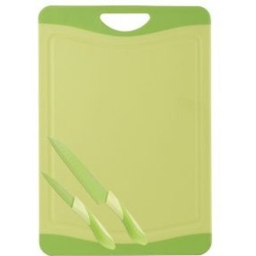 BERGNER Krájacia doska antibakteriálna s nožmi - sada 3 ks BG-4087zele BERGNER Krájacia doska antibakteriálna s nožmi - sada 3 ks BG-4087zele