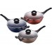 BERGNER Panvica hlboká s nepriľnavým povrchom a pokrievok 24 cm SPARK, červená BG-6737cerv