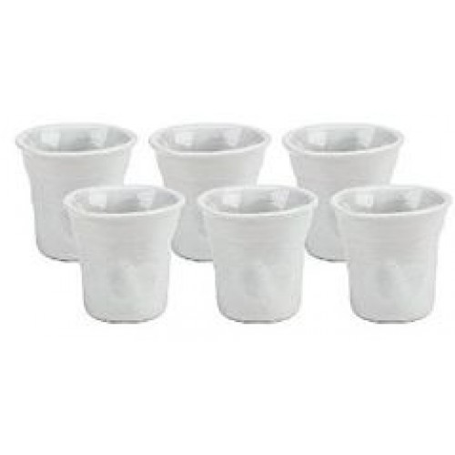 BIALETTI Bicchierini šálky, pokrčené - biele 6ks 3010199312