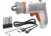 Black & Decker BCRTA01 Aku skrutkovač 3,6V/1,5Ah s upínacím skľučovadlom pre L kľúče 2-5mm