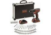 Black & Decker BDCDC18BAFC Aku vŕtačka (30Nm/18V/2x1,5Ah) + príslušenstvo