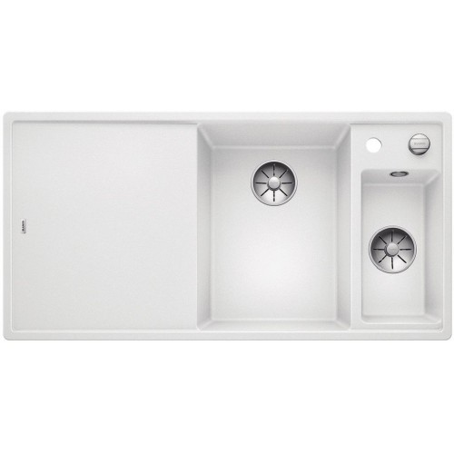 BLANCO AXIA III 6 S-F InFino SILGRANIT biela sklen.deska drez vpravo s exc. 523492