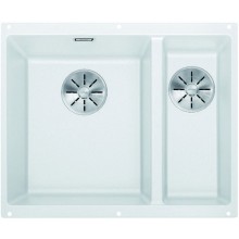 BLANCO SUBLINE 340/160 U InFino SILGRANIT biela bez tiahla drez vľavo 523552