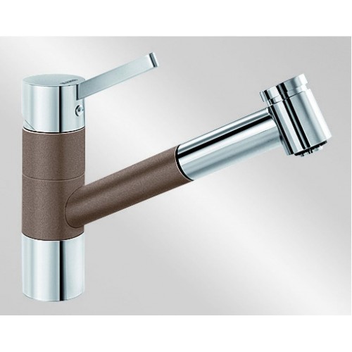 BLANCO Tivo - S drezová batéria SILGRANIT, beztlaková, muškát / chróm 521708 BLANCO Tivo - S drezová batéria SILGRANIT, beztlaková, muškát / chróm 521708