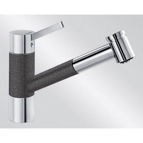 BLANCO Tivo - S drezová batéria SILGRANIT, beztlaková, antracit / chróm 518425 BLANCO Tivo - S drezová batéria SILGRANIT, beztlaková, antracit / chróm 518425